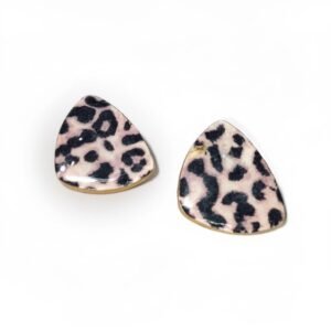 Σκουλαρίκια Τρίγωνα Animal Print