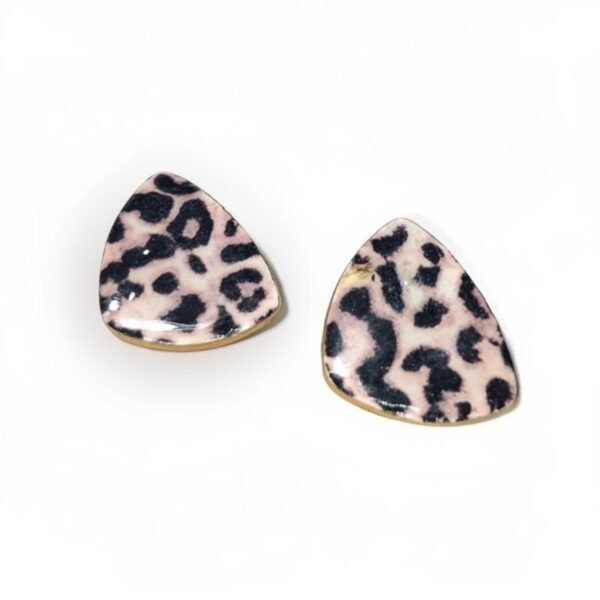 Σκουλαρίκια Τρίγωνα Animal Print