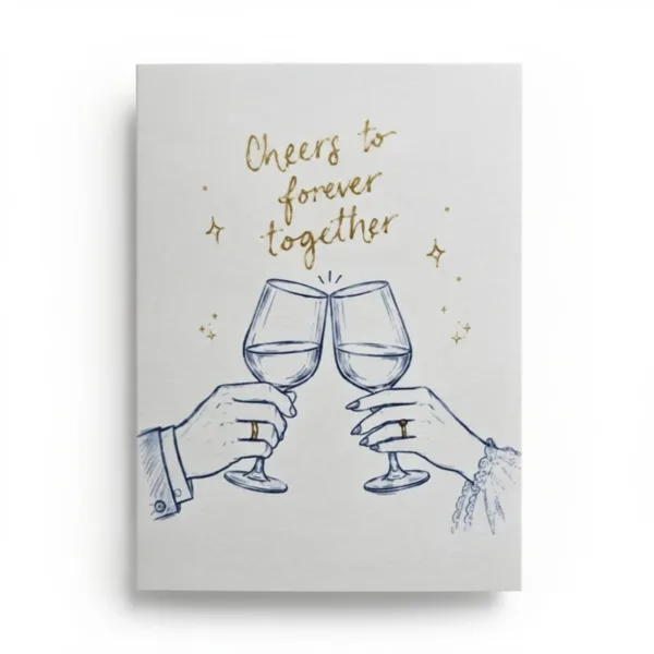 Ευχετήρια κάρτα “Cheers to forever together”