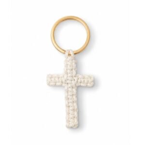 Χειροποίητο macrame σταυρουδάκι μπρελόκ