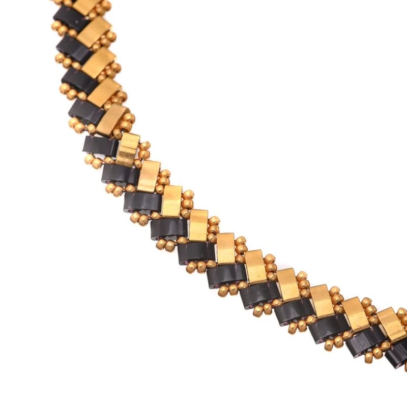 19L240329-The-Gem-Stories-Miyuki-Side-Tila-Necklace-Black-and-Gold-Close-Up