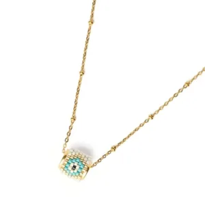 Miyuki Round Evil Eye με αλυσίδα – Ice