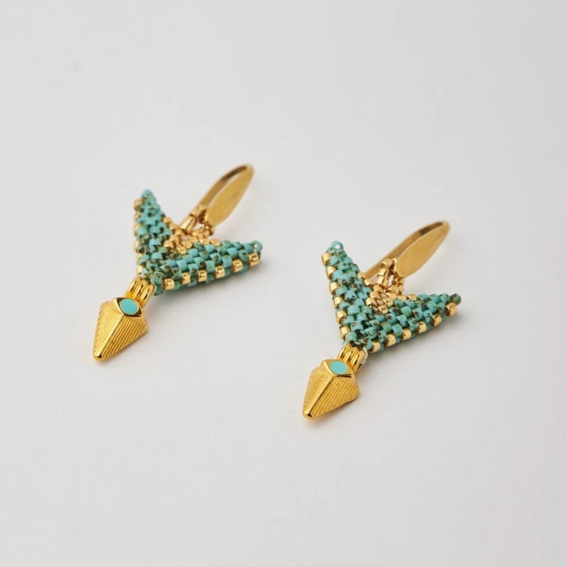 ENCL55095-The-Gem-Stories-Turquoise-Gold-Triangle-Peyote-Miyuki-Earrings