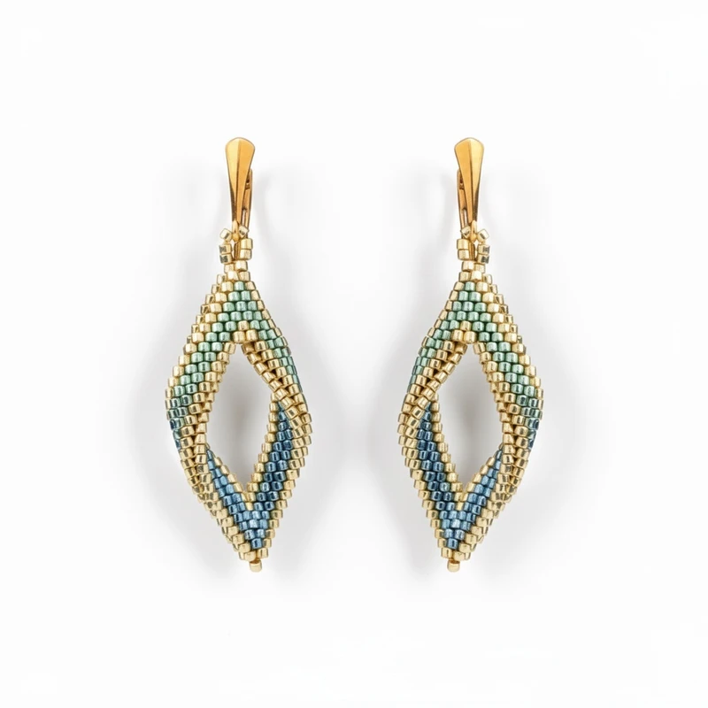TIYM38427-The-Gem-Stories-Miyuki-Peyote-Earrings-GreenBlue-2