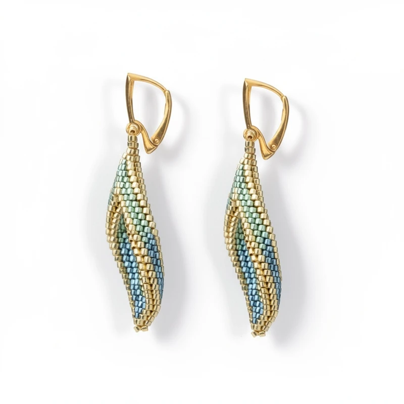 TIYM38427-The-Gem-Stories-Miyuki-Peyote-Earrings-GreenBlue