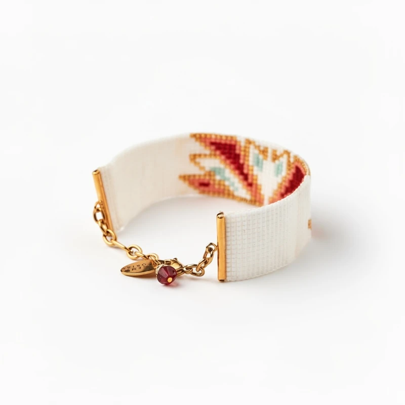 TMY241569-The-Gem-Stories-Miyuki-Loom-Stitched-Swan-Bracelet-Red-clasp
