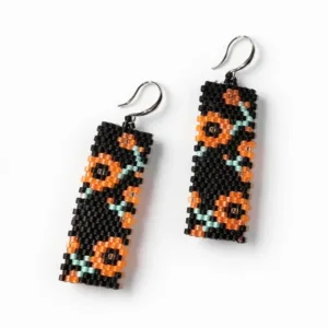 Σκουλαρίκια orange flowers