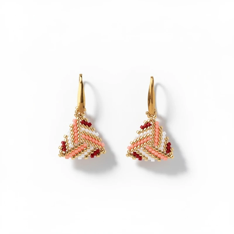 transformed_117I46600-The-Gem-Stories-Coral-Red-Gold-Miyuki-Triangle-Earrings-view
