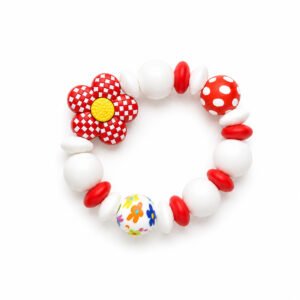 Μασητικό Βραχιολάκι "Red Daisy"