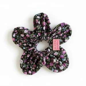 Scrunchie λουλούδι "FLEUR" με φλοράλ μοτίβο