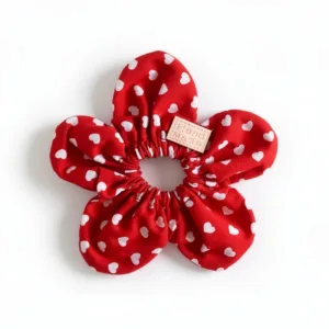 Scrunchie "FLEUR" μοτίβο καρδιά