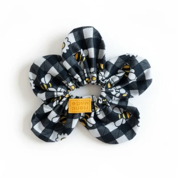 Scrunchie λουλούδι "FLEUR" μοτίβο μελισσούλα