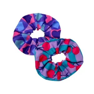 Scrunchies με διάφορα σχέδια, βαμβακερά Νο4
