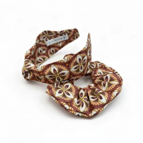 Σετ στέκα μαλλιών με κόμπο & scrunchie, Μάνταλα