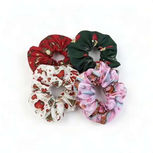 Χριστουγεννιάτικα Scrunchies Βαμβακερά